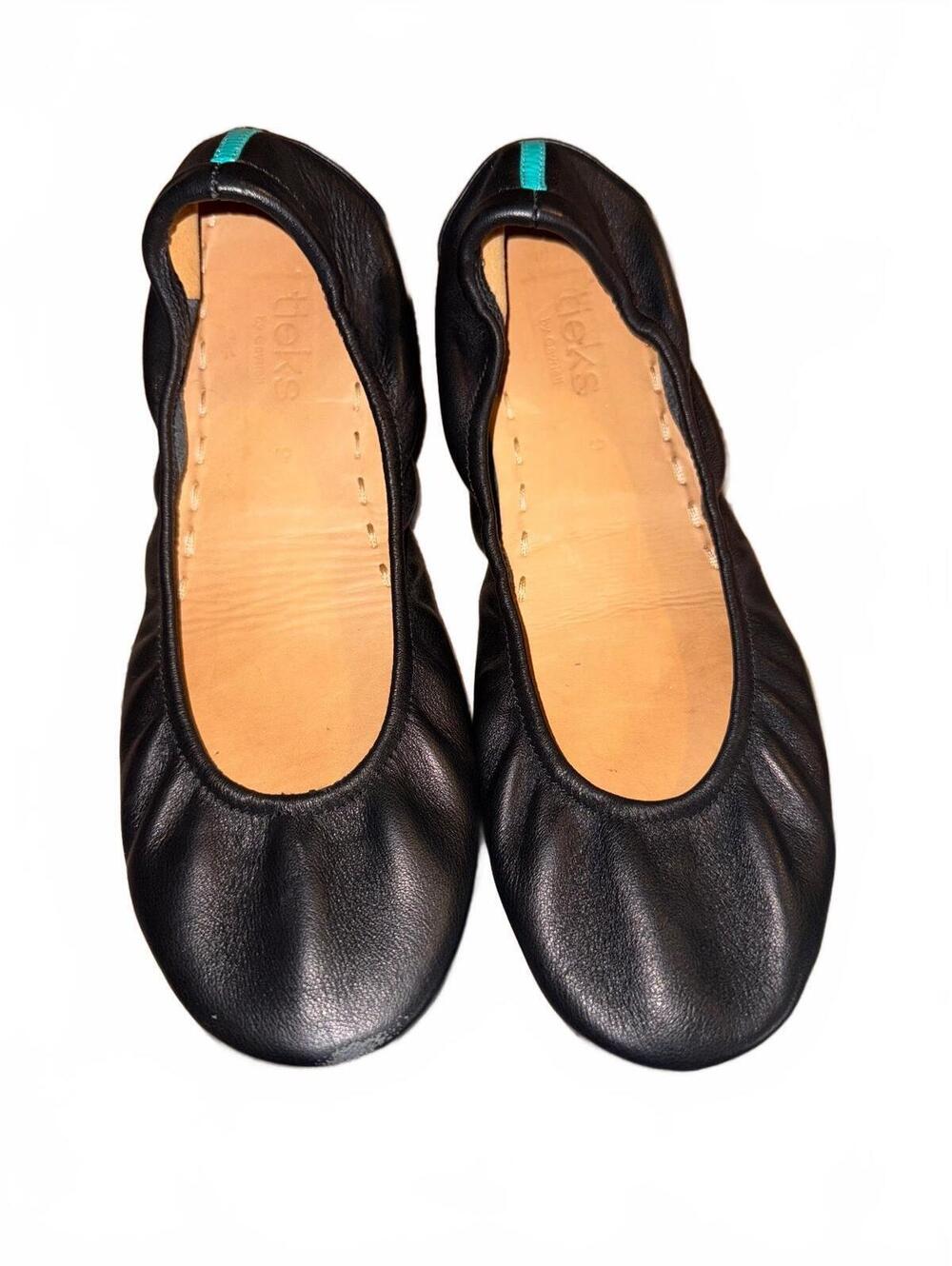 Tieks by Gavrieli Black Leather Ballet Flats Women’s Size 9